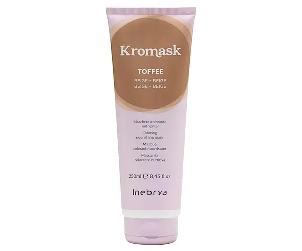 Barvicí vyživující maska Inebrya Kromask Toffee - 250 ml, béžová + dárek zdarma