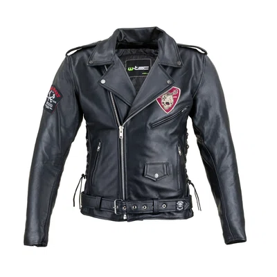 Kožená moto bunda W-TEC Black Heart Perfectis černá XXL