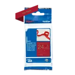 Brother TZE-RW54, 24mm x 4m, zlatý tisk/vínově červený podklad, originální páska