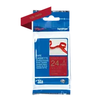 Brother TZE-RW54, 24mm x 4m, zlatý tisk/vínově červený podklad, originální páska