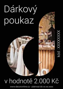 Dárkový poukaz v hodnotě 2.000 Kč