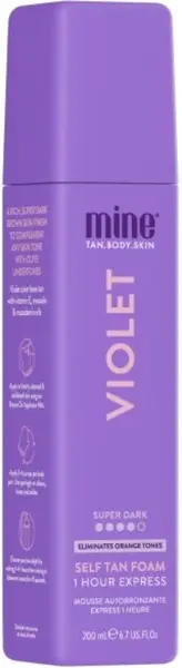 Minetan Samoopalovací pěna pro tmavě hnědé opálení s olivovým podtónem Violet (Self Tan Foam) 200 ml
