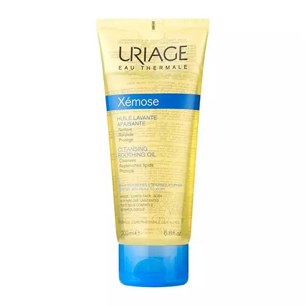 Uriage Zklidňující čisticí olej na obličej a tělo Xémose (Cleasing Soothing Oil) 200 ml