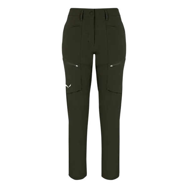 Salewa PUEZ DST CARGO 48/42, dark olive Dámské softshellové kalhoty