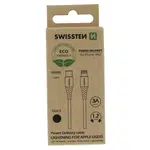 Datový kabel Swissten USB-C/Lightning, 1,2m, černá