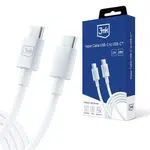 3mk Hyper Cable USB-C / USB-C 100W 1.2m, bílá