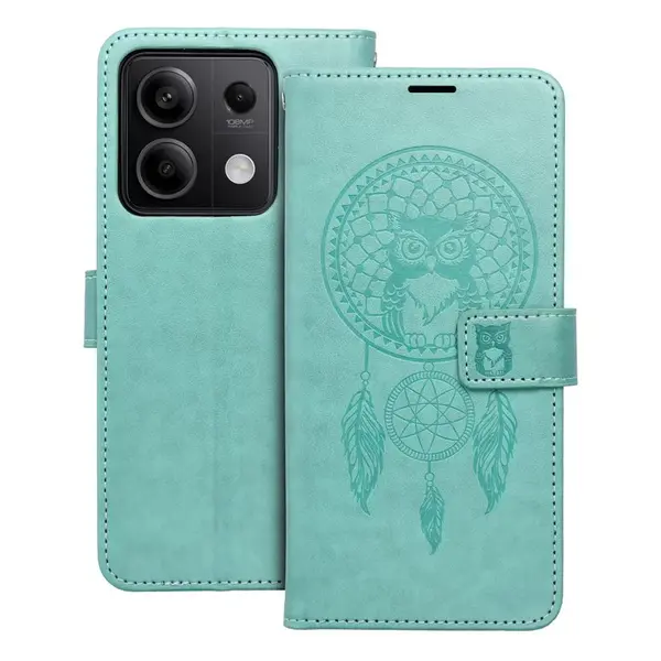 Flipové pouzdro MEZZO Book case pro Xiaomi Redmi Note 13 5G, dreamcatcher green