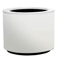 Válcový samozavlažovací květináč STEEL PLUS, více variant - Hobby Flower Barva: bílá, Rozměry: Ø 42 x 40