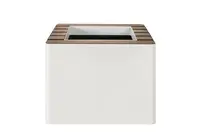 Samozavlažovací květináč WOODGREEN, více variant - Hobby Flower Barva: bílá/tmavé dřevo