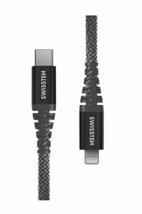 Swissten Kevlar USB-C/lightning 1,5m antracit