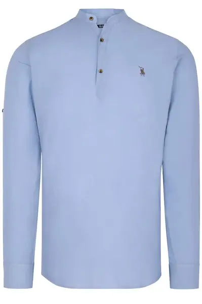 G783 DEWBERRY JUDGE COLLAR MEN'S SHIRT-BLUE