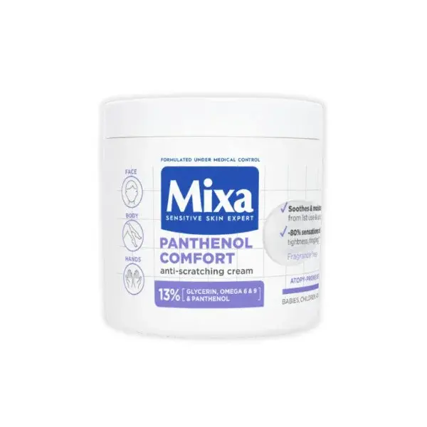 Mixa Obnovující tělová péče pro pokožku se sklonem k atopii Panthenol Comfort (Anti-Scratching Cream) 400 ml