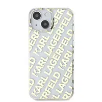 Zadní kryt Karl Lagerfeld IML Electroplated Repeated Logo Apple pro iPhone 15, zlatá