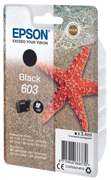 Epson 603 C13T03U14010 černá (black) originální cartridge