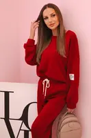 Kesi Włoski Komplet mikina + kalhoty máslo bordový