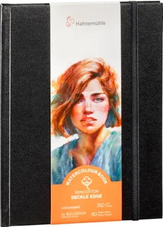 Akvarelová kniha HHM Deckle Edge 100% bavlna 15,3x20,5cm Portrait