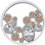 Hot Diamonds Přívěsek Hot Diamonds Emozioni Spirito Libero Freedom Champagne Coin 2,5 cm