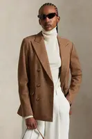 Sako s vlnou Polo Ralph Lauren hnědá barva, 211973828