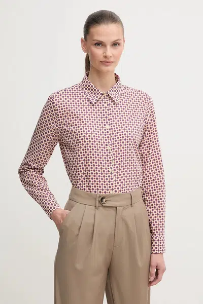 Košile United Colors of Benetton dámská, bílá barva, regular, s klasickým límcem, 5Q6SDQ0AY