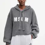 Vlněný svetr MSGM dámský, šedá barva, 3941MDM219.257785