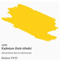 Akvarelová barva Umton 2,6ml – 2100 kadmium žluté střední