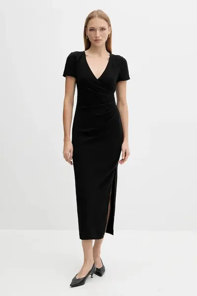 Šaty Armani Exchange černá barva, maxi, přiléhavé, XW000665 AF10872