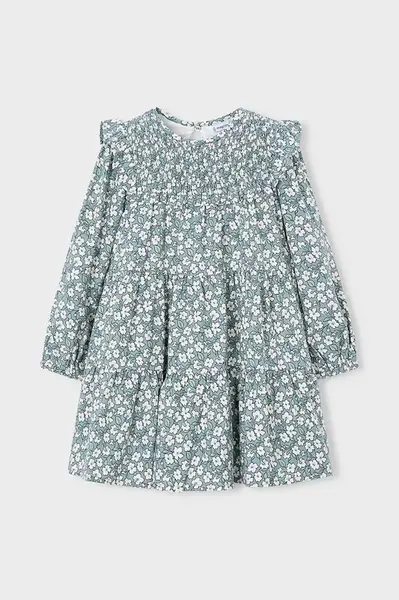 Dívčí šaty Mayoral zelená barva, mini, 4912