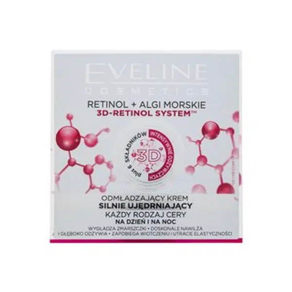Eveline 3D Retinol System Intensely Firming Rejuvenating Cream omlazující pleťový krém pro každodenní použití 50 ml