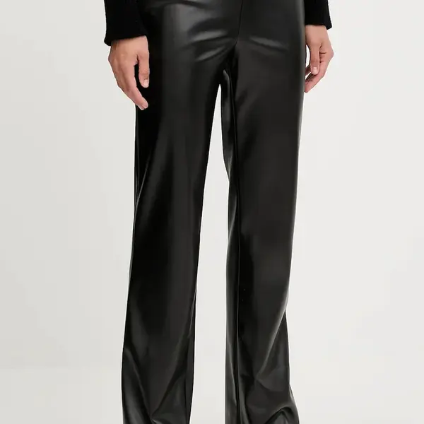 Kalhoty Ermanno Scervino dámské, černá barva, medium waist, 57TP037E5B