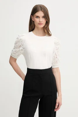 Tričko Dkny dámské, béžová barva, DJ5T1475