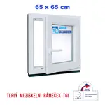 Plastové okno | 65 x 65 cm (650 x 650 mm) | bílé |otevíravé i sklopné | pravé