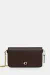 Kožená kabelka Coach Mila hnědá barva, CAO01