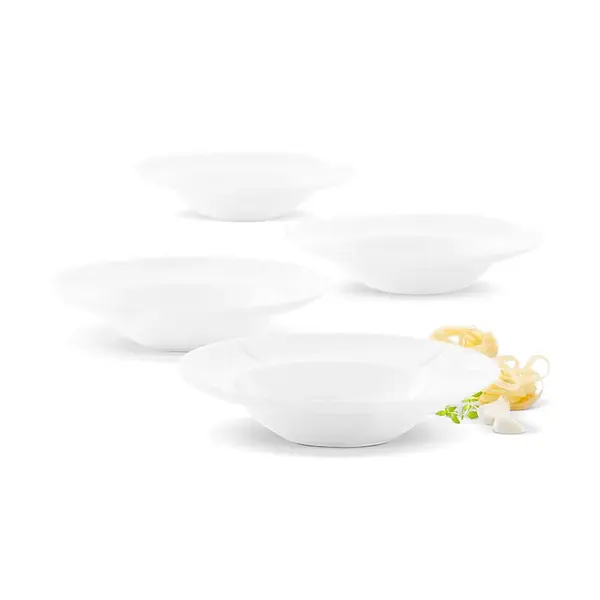 Sada talířů Rosendahl Bubbles 25 cm 4-pack bílá barva