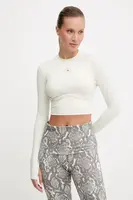 Tréninkové tričko s dlouhým rukávem adidas by Stella McCartney TruePurpose béžová barva, JM1403