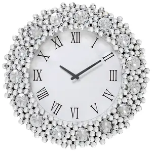 Ambia Home NÁSTĚNNÉ HODINY černá, barvy stříbra, bílá 52 cm