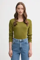 Bavlněné tričko s dlouhým rukávem United Colors of Benetton růžová barva, 3GA2E16F9