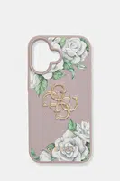 Obal na telefon Guess iPhone 16 fialová barva, GUHCP16SPGROP4MU