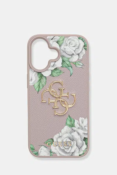 Obal na telefon Guess iPhone 16 fialová barva, GUHCP16SPGROP4MU
