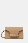 Kožená kabelka Dkny béžová barva, R435OG58