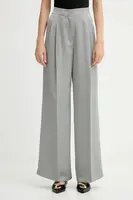 Kalhoty MAX&Co. dámské, šedá barva, široké, high waist, 2526136091200