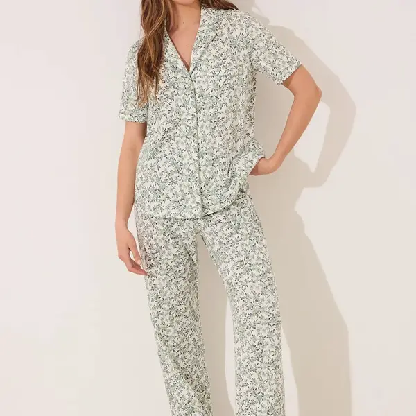 Pyžamo women'secret dámské, zelená barva, bavlněné, 3592397