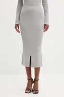 Sukně Twinset šedá barva, midi, 252LI3CBB