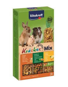 Vitakraft Kräcker Mix hlodavci –⁠⁠⁠⁠⁠⁠ citrus, zelenina a med 3x56 g