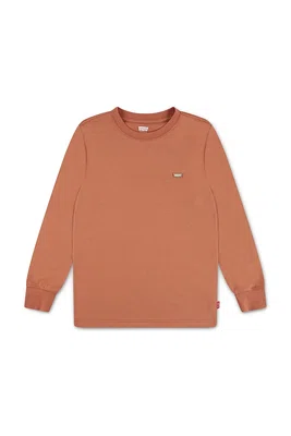 Dětské tričko s dlouhým rukávem Levi's LS GRAPHIC TEE SHIRT oranžová barva, 8EC706