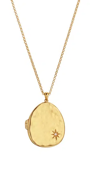 Hot Diamonds Nadčasový pozlacený náhrdelník s medailonem Jac Jossa Soul DP907 (řetízek, přívěsek)