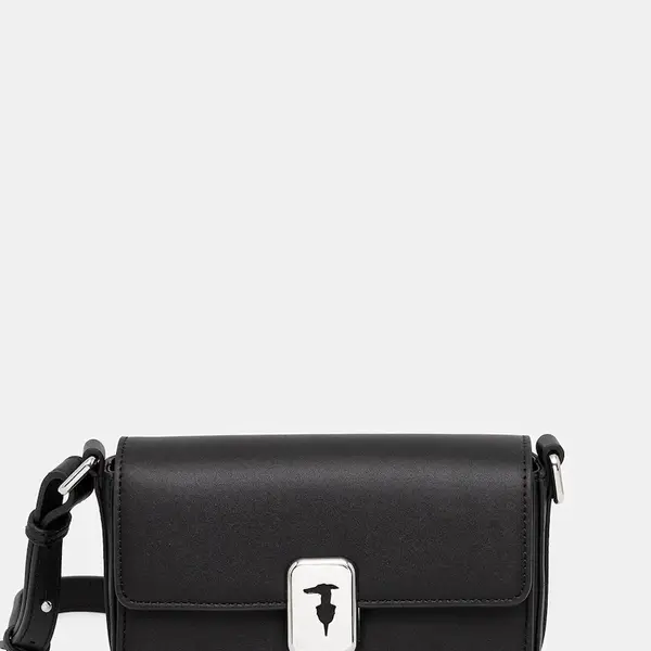 Kožená kabelka Trussardi černá barva, Z601E005978N