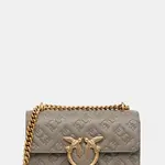 Kožená kabelka Pinko vínová barva, 100074 A1YB