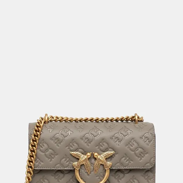 Kožená kabelka Pinko vínová barva, 100074 A1YB