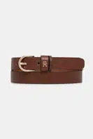 Kožený pásek Tommy Hilfiger dámský, béžová barva, AW0AW16836