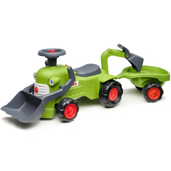 FALK Odrážedlo 912C traktor Class s přívěsem a nakladačem